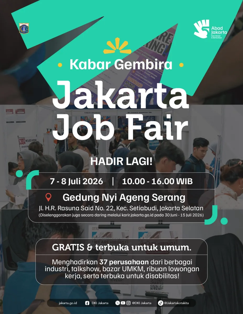 Job Fair Provinsi Bali 2026 (Suku Dinas TKTE Wilayah Provinsi Bali Barat) : 7-8 Juli 2026